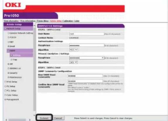 OKI Pro1050 - 点击[Submit（提交）]。 - 1