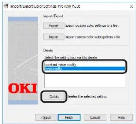 OKI Pro1050 - 删除颜色调整设置 - 3