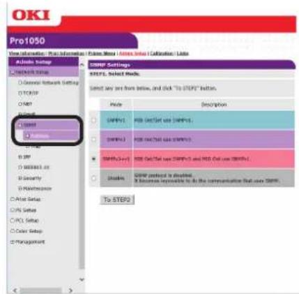 OKI Pro1050 - 使用SNMPv3 - 3