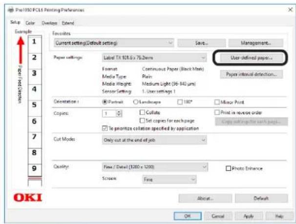 OKI Pro1050 - 在打印机驱动程序中微调打印位置 - 2