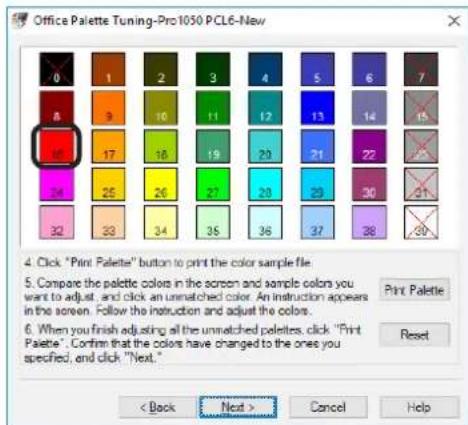 OKI Pro1050 - 点击[打印调色板（Print Palette）]。 - 6