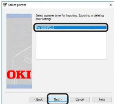 OKI Pro1050 - 启动颜色校正实用程序。 - 2