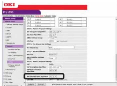 OKI Pro1050 - 在[STEP4（步骤4）]中，设置预共享密钥。对于[Pre-Shared Key（预共享密钥）]，请输入最少1个最多不超过64个半角字母数字字符。在此处示例中，字符串输入为“ipscc”。 - 5