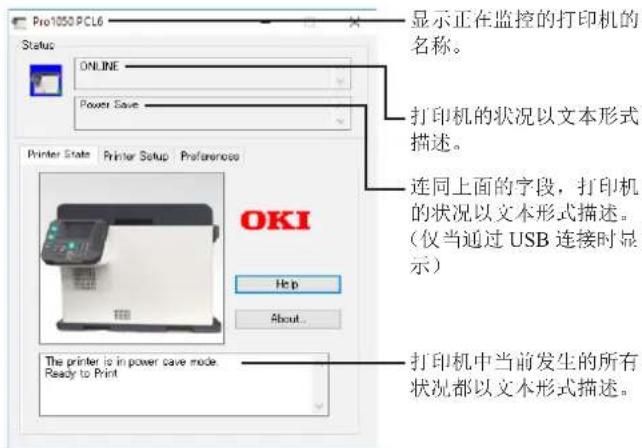 OKI Pro1050 - 显示打印机状态 - 1