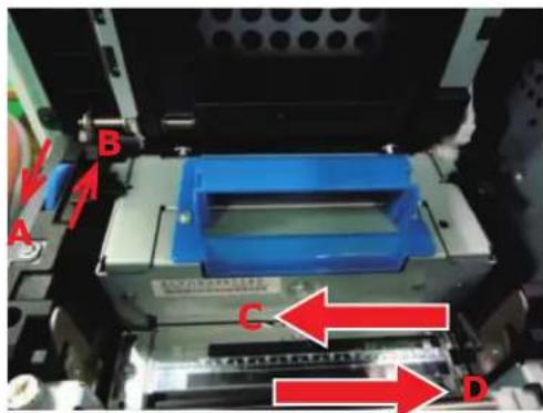 OKI Pro1050 - 旋转传感器位置调整拨盘，以调整传感器位置。 - 1