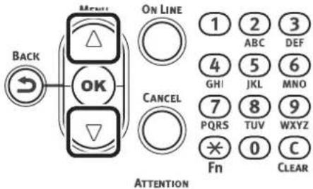 OKI Pro1050 - 按滚动按钮或 - 1