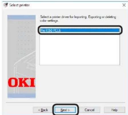OKI Pro1050 - 启动颜色校正实用程序。 - 2