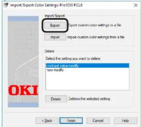 OKI Pro1050 - 保存设置。 - 1
