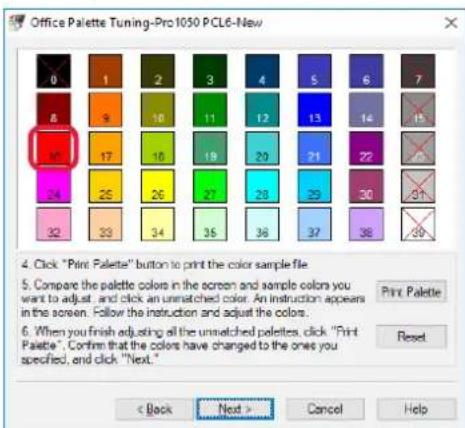 OKI Pro1050 - 点击[打印调色板（Print Palette）]。 - 5