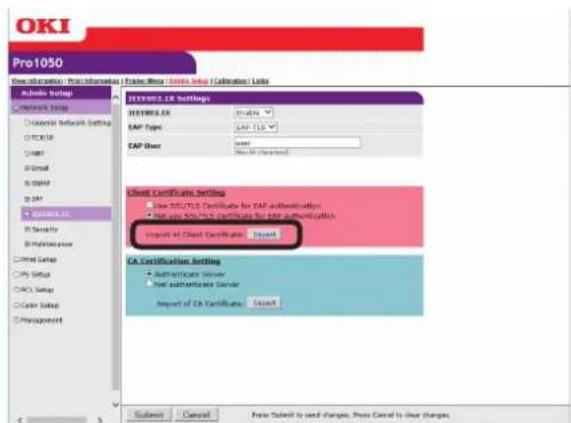 OKI Pro1050 - ■若要使用EAP-TLS - 2