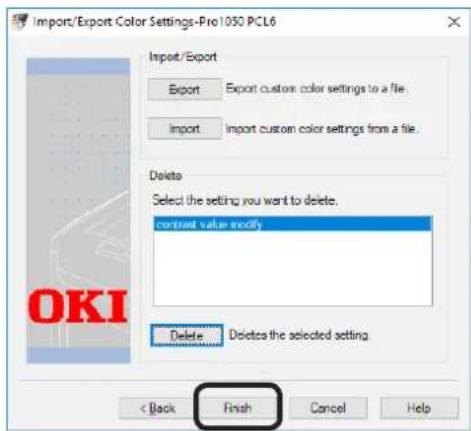 OKI Pro1050 - 删除颜色调整设置 - 5