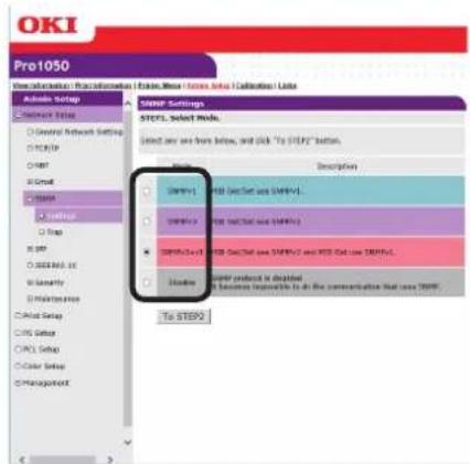 OKI Pro1050 - 使用SNMPv3 - 4