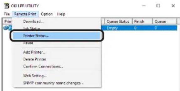 OKI Pro1050 - 查看打印机状态 - 1