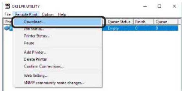 OKI Pro1050 - 将文件下载至打印机 - 1