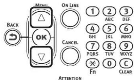 OKI Pro1050 - 按滚动按钮或 - 1