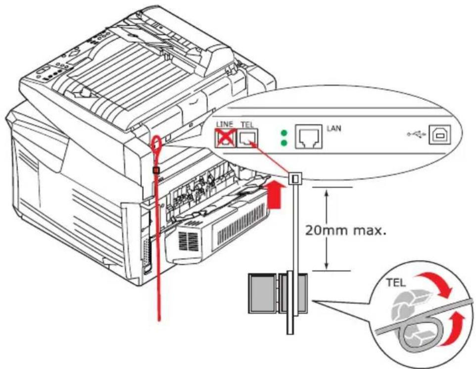 OKI ES2032 MFP - Ajout d'un combiné téléphonique - 1