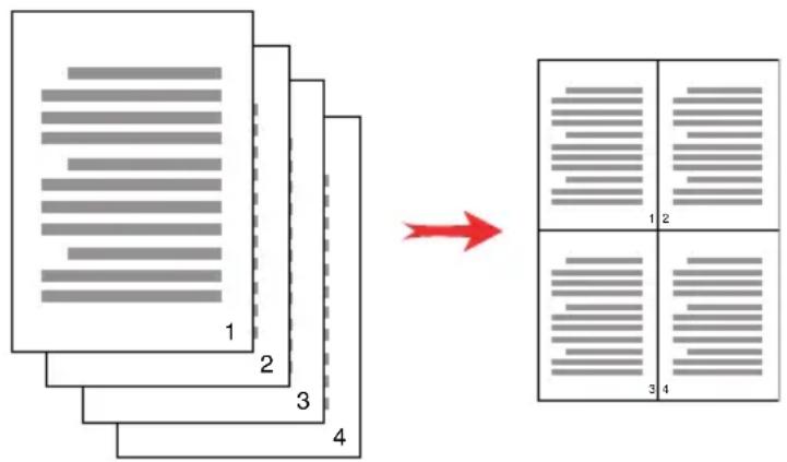 OKI ES2032 MFP - IMPRESSION DE PLUSIEURS PAGES SUR UN SEULE FEUILLE (N PAGES PAR FEUILLE) - 1