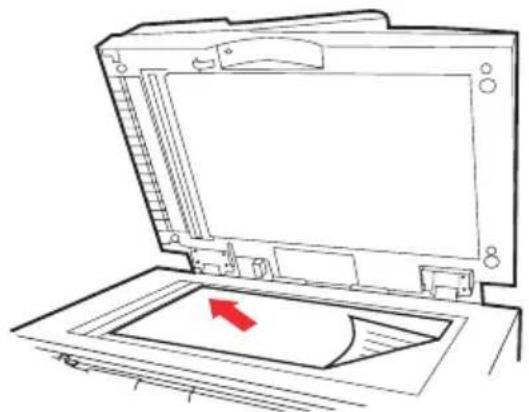OKI ES2032 MFP - POSITIONNEMENT DES DOCUMENTS SUR LA VITRE - 1