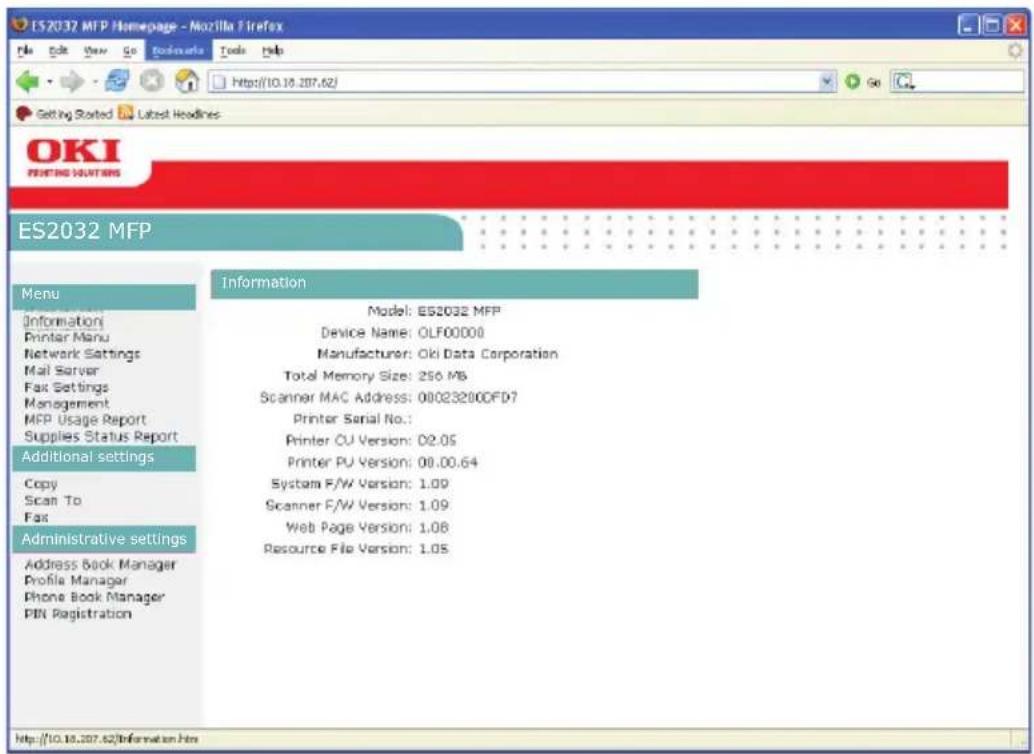 OKI ES2032 MFP - ....À PARTIR DE LA PAGE WEB - 1