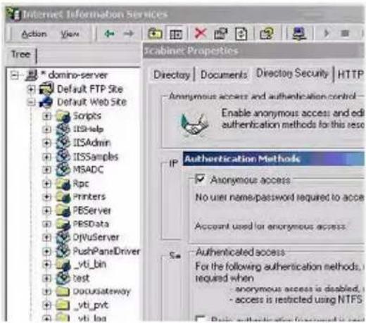 OKI ES2032 MFP - Définition de l'accès anonyme à IIS : - 2