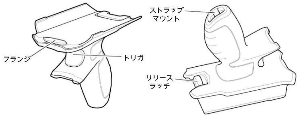 フランジ トリガ ストラップ マウント リリース ラッチ