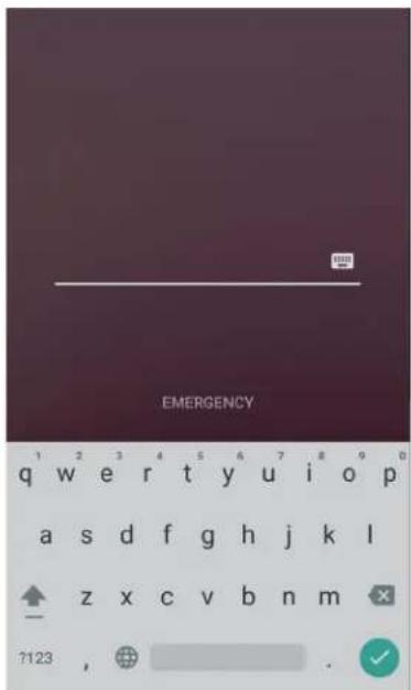 EMERGENCY q w e r t y u i o p a s d f g h j k l z x c v b n m 7123 ,