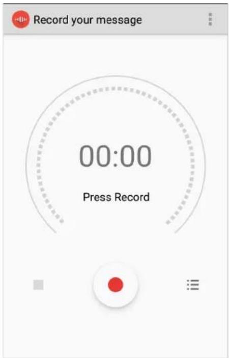 Record your message 00:00 Press Record