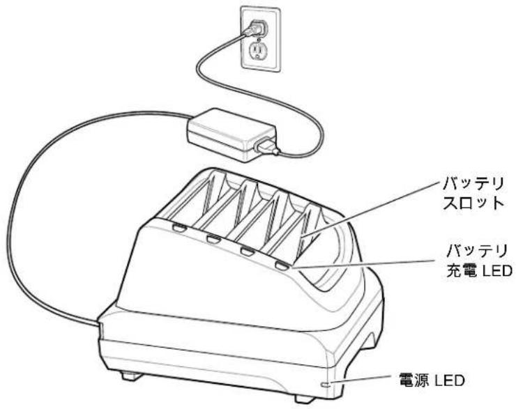 バッテリ スロット バッテリ 充電 LED 電源 LED