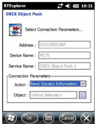 ZEBRA MC67 - Échange de contacts - 2