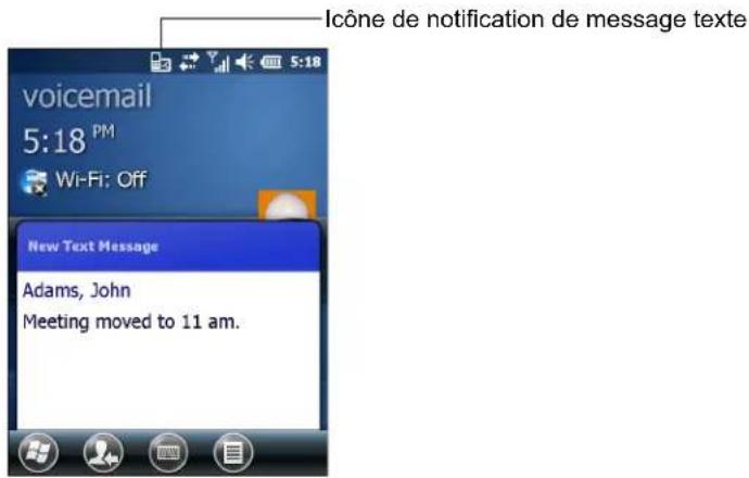 ZEBRA MC67 - Affichage des messages texte - 1