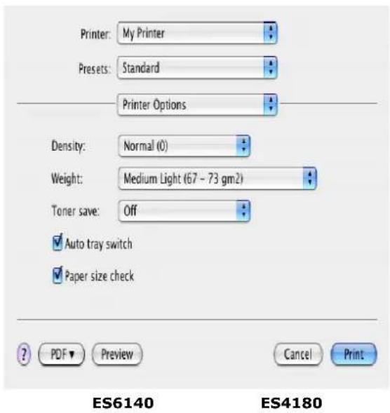 OKI ES4160 MFP - Printer options (options de l'imprimante) - 1