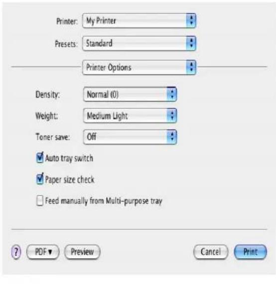 OKI ES4160 MFP - Printer options (options de l'imprimante) - 2