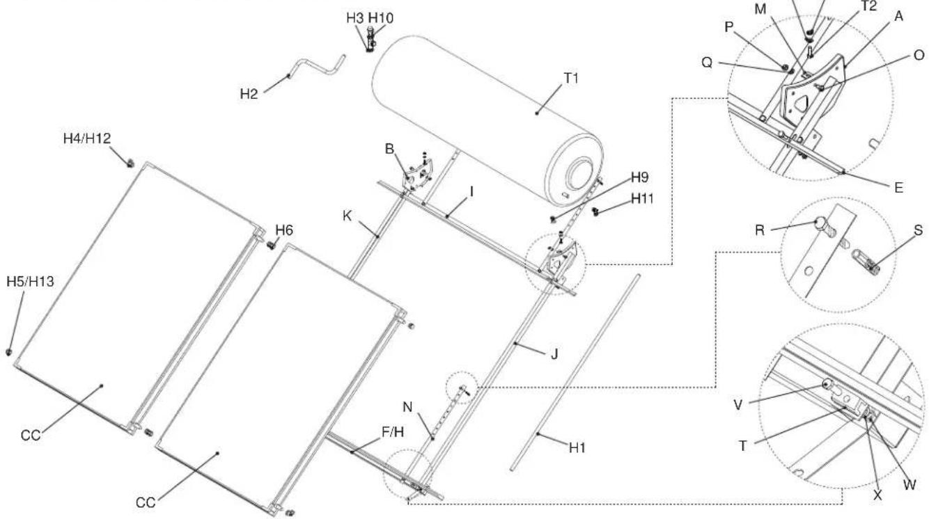 Baxi STS 150 2.0 LP - Contenido y componentes del kit Conteúdo e componentes do kit Assembly kit content and components Contenu et composants du kit - 2