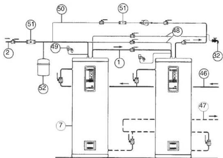 Baxi 200 l - Anexo 1 / Appendix 1 / Annexe 1 / Anhang 1 / Allegato 1 / Anexo 1 Esquemas hidráulicos / Water diagrams / Schémas hydrauliques Hydraulikpläne / Schemi idraulici / Esquemas hidráulicos - 2