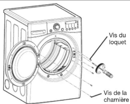 LG DLEX2901V - INVERSION DE L'OSCILLATION DE LA PORTE - 2