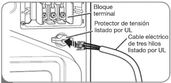 LG DLEX2901V - Conexión de tres hilos para secadoras eléctricas: Cable eléctrico con enchufe - 1