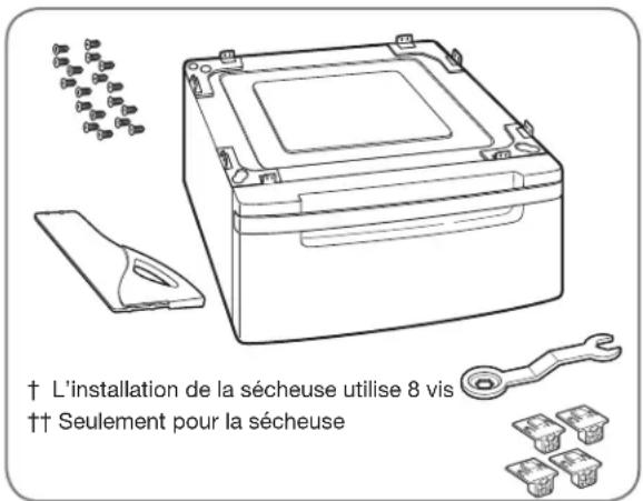 LG DLEX2901V - Le piédestal accessoire comprend : - 1