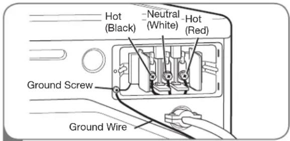 LG DLEX2901V - Three-Wire Connection for Electric Dryers: Power Cord - 2
