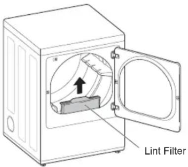 LG DLE3180W - Check the Lint Filter Before Every Load - 1
