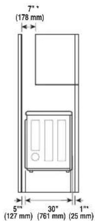 LG DLE3180W - Espacement pour une installation dans une armoire - 2