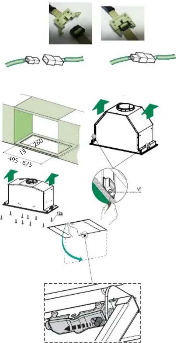 BLAUPUNKT 5DA45450 - GÖR FÖLJANDE INNAN DU MONTERAR KÖKSFLÄKTEX NÀ VAGGSKÄPET: - 1