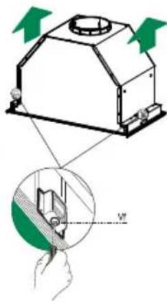 BLAUPUNKT 5DA45450 - BEFORE FITTING THE HOOD TO THE WALL UNIT, PROCEED AS FOLLOWS: - 6