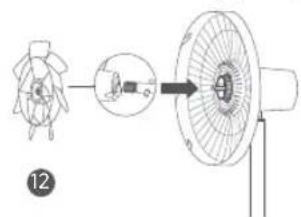 Xiaomi Smart Standing Fan 2 Pro - 3-кадам: желдеткіш қалакшаларының, жинағын орнатыңыз - 1
