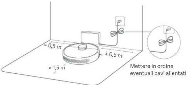 Xiaomi Mi Robot VacuumMop 2 Ultra - Posizionamento della stazione di ricarica contro una parete e ricarica - 1