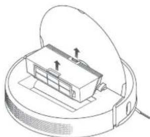 Xiaomi Mi Robot VacuumMop 2 Ultra - Compartmento do po e filtro Recomenda-se uma limpeza semanal. - 1