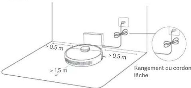 Xiaomi Mi Robot VacuumMop 2 Ultra - Placer la station de charge contre le mur et charger l'appareil - 1