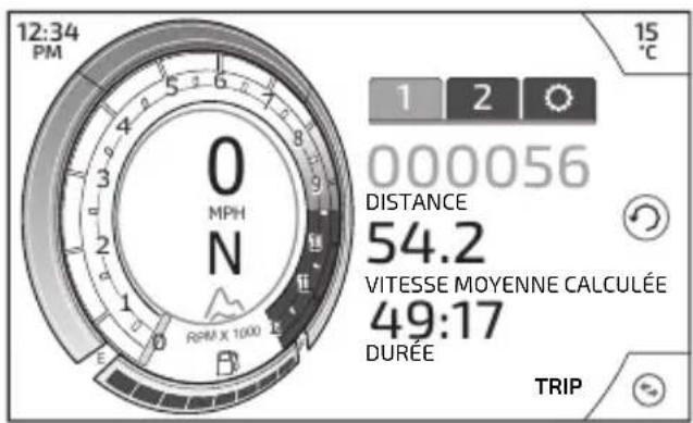 TRIUMPH Tiger 1200 (2022) - Trajet - Totalisateur partiel - 1
