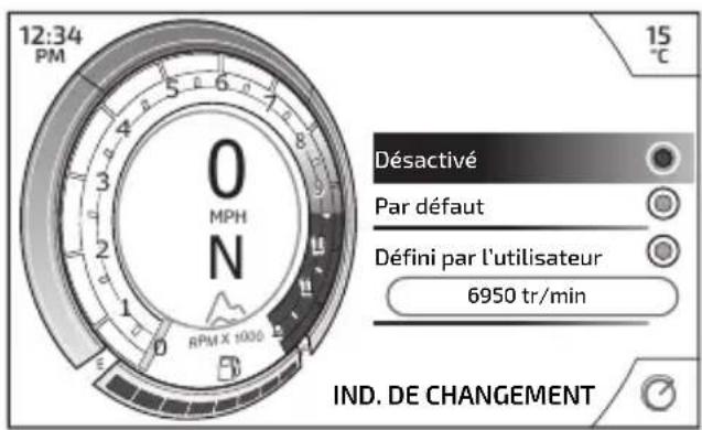 TRIUMPH Tiger 1200 (2022) - Affichage - Indicateur de changement de vitesse - 1