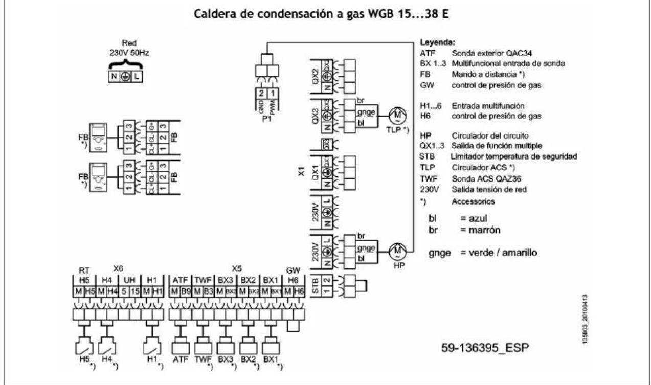Baxi KSF CE - Instalación de la bomba del acumulador en la WGB; serie E - 1