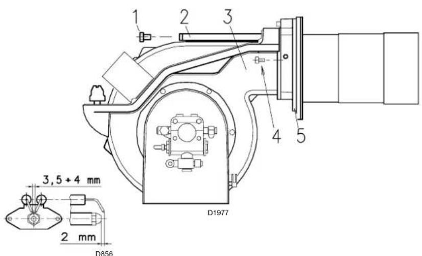 Baxi TECNO 28L - BEFESTIGUNG DES BRENNERS AM HEIZKESSEL (B) - 2
